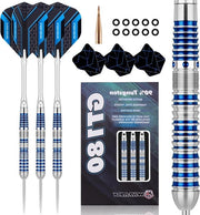 Dardi Professionali in Tungsteno con Punte Metalliche, 3 Pezzi, 90% Tungsteno, 23 g, Ideali per Competizioni e Allenamento