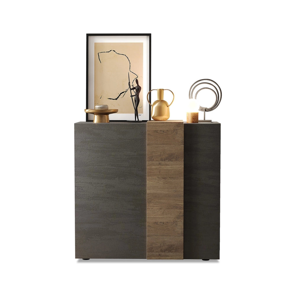 Madia Giarole, Credenza 4 Ripiani, 121x44x114h cm Marrone Noce