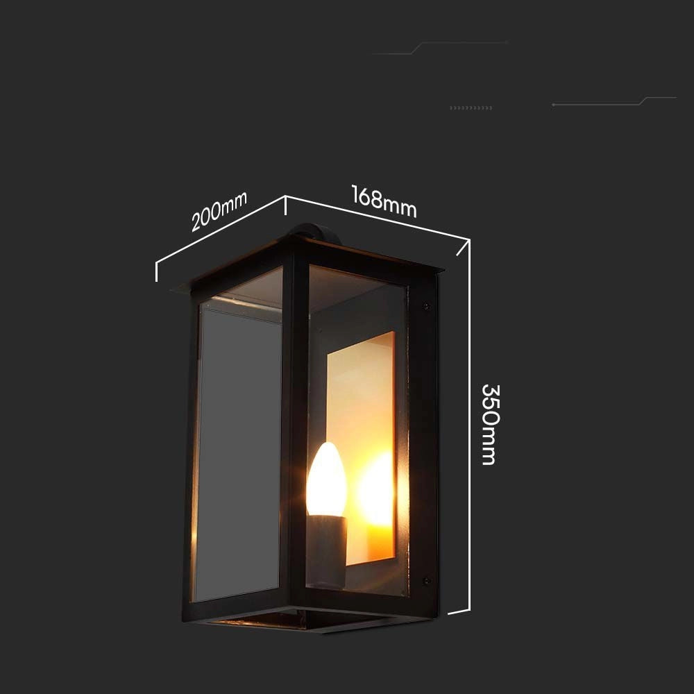 Applique da esterno V-TAC E14 nera classica IP65 VT-1190