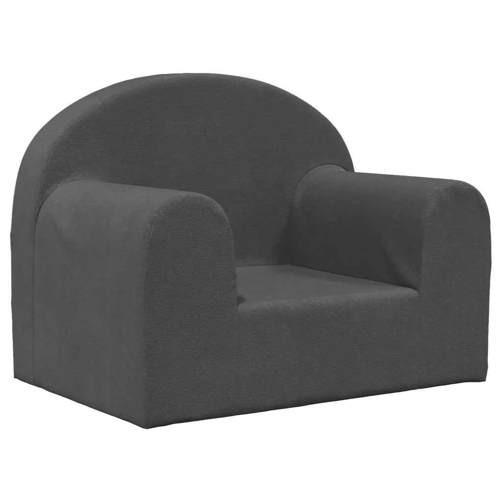 Divano per Bambini-Sofa-Divanetto Antracite in Morbido Peluche 899581