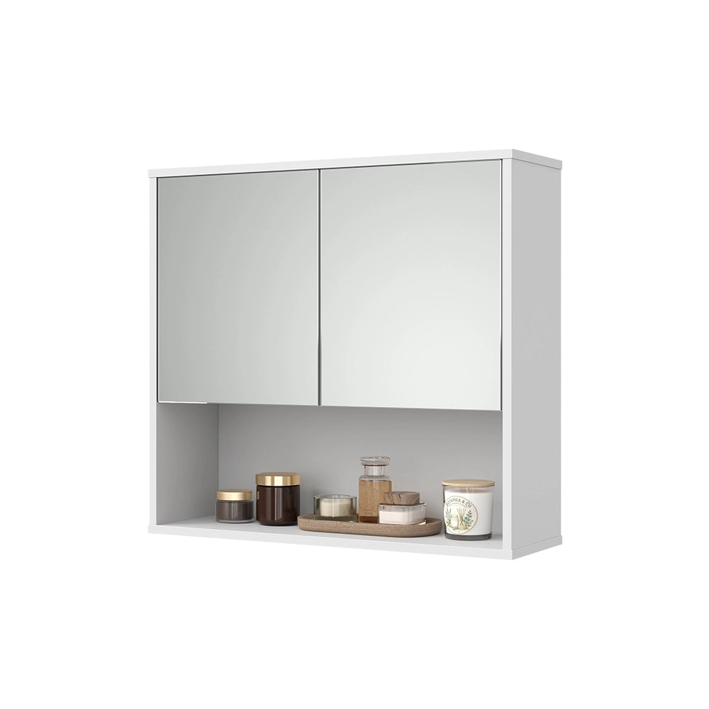 Vicco Specchio contenitore bagno Ondulazione bianca 70 x 65 cm