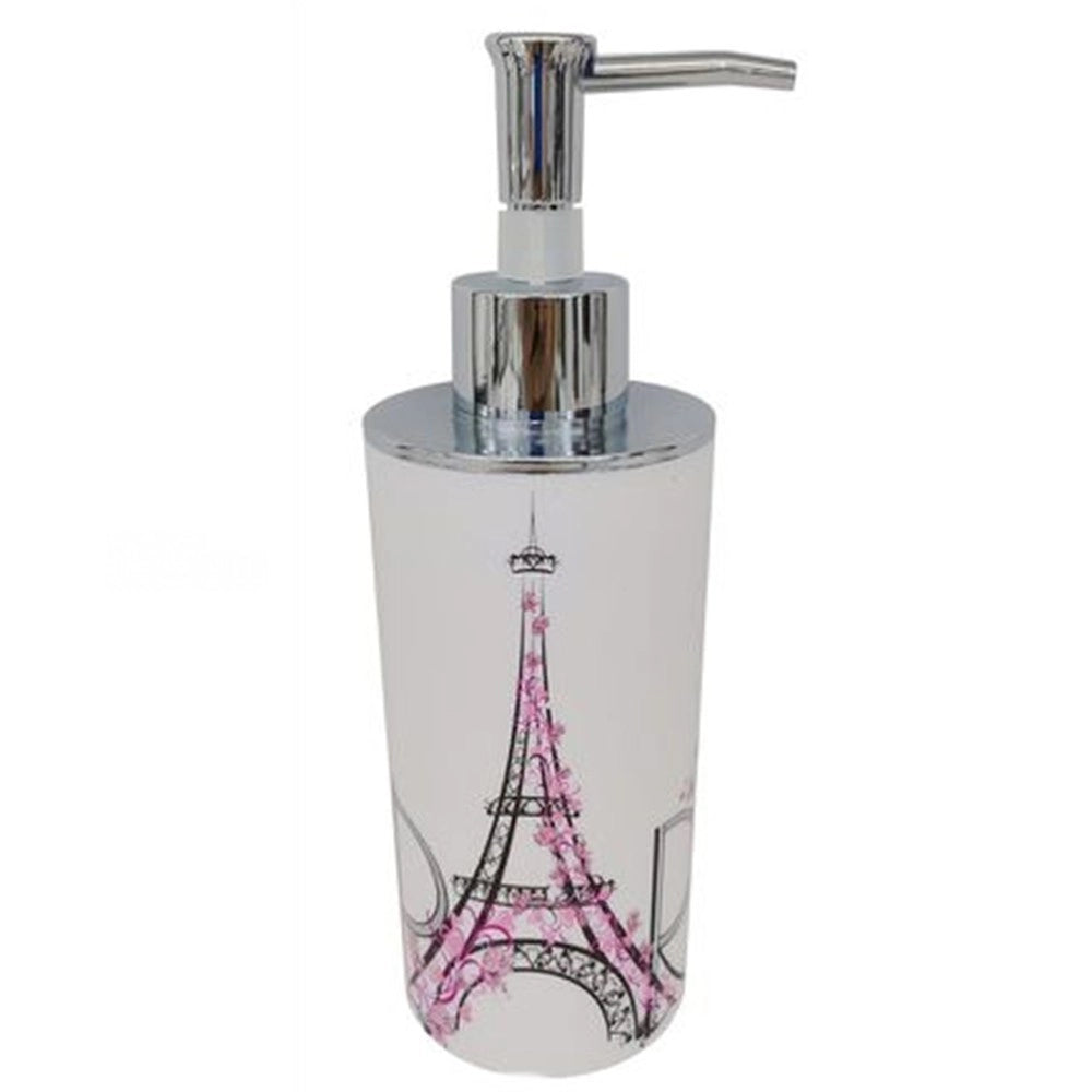 Trade Shop - Dispenser Porta Sapone Liquido Scritta Paris Accessorio Arredo Per Bagno 87039 -