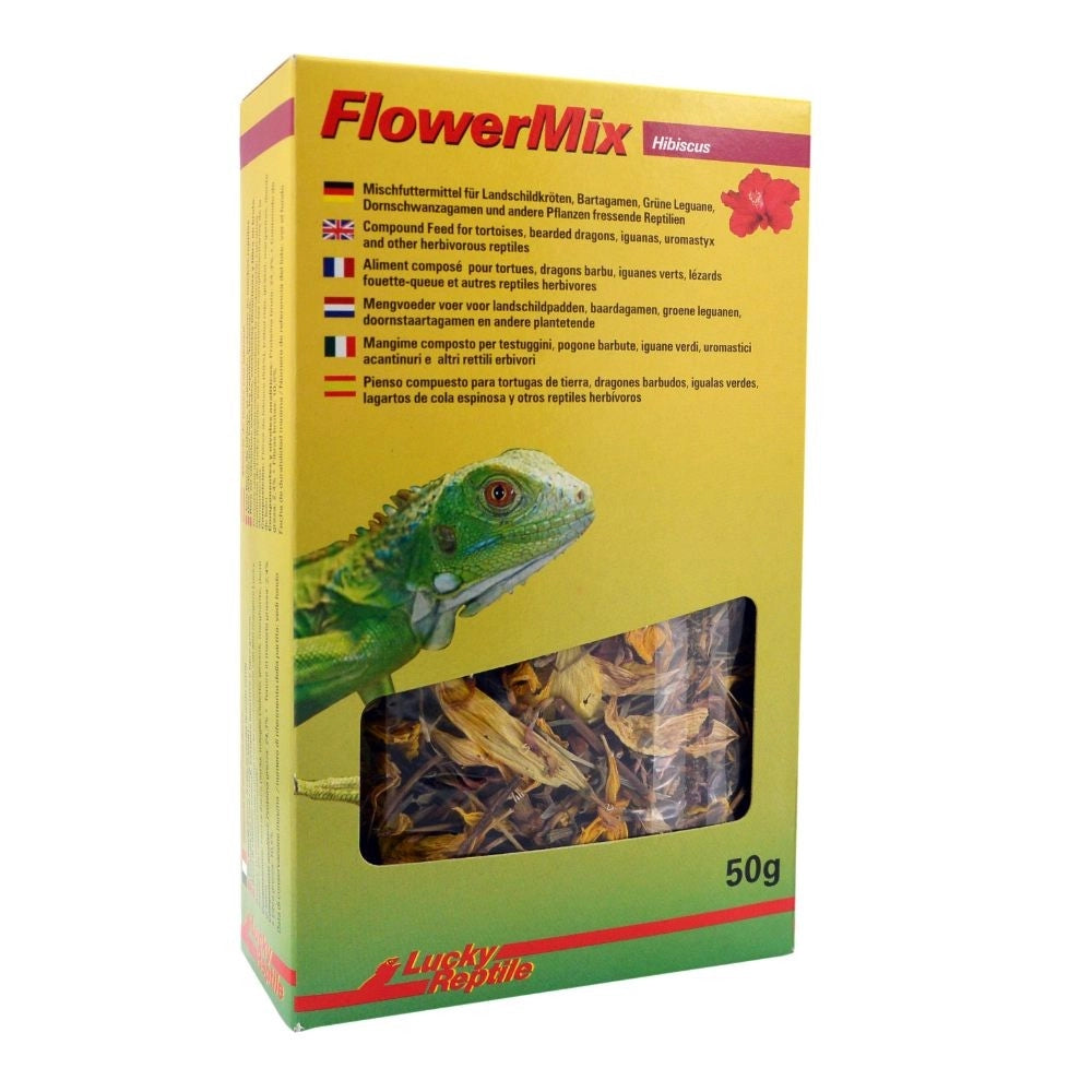 Lucky Reptile Flower Mix Hibiscus 50gr - mangime a base di fiori secchi per rettili erbivori e onnivori
