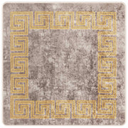 Runner in Moquette | Runner Tappeto MARSA Grigio 100 x 100 cm Poliestere e PVC
