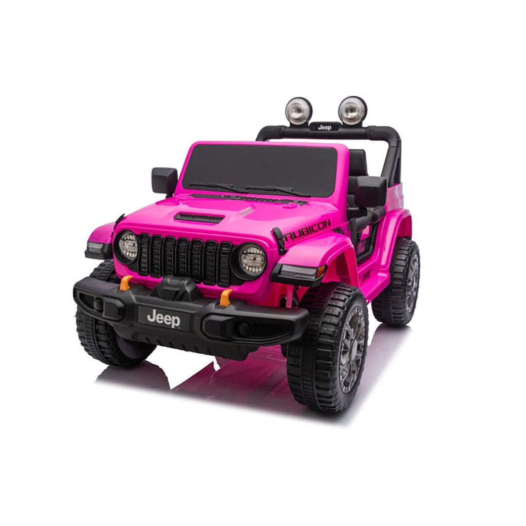 Macchina Elettrica per Bambini Jeep Wrangler Rubicon 12V con Telecomando Rosa