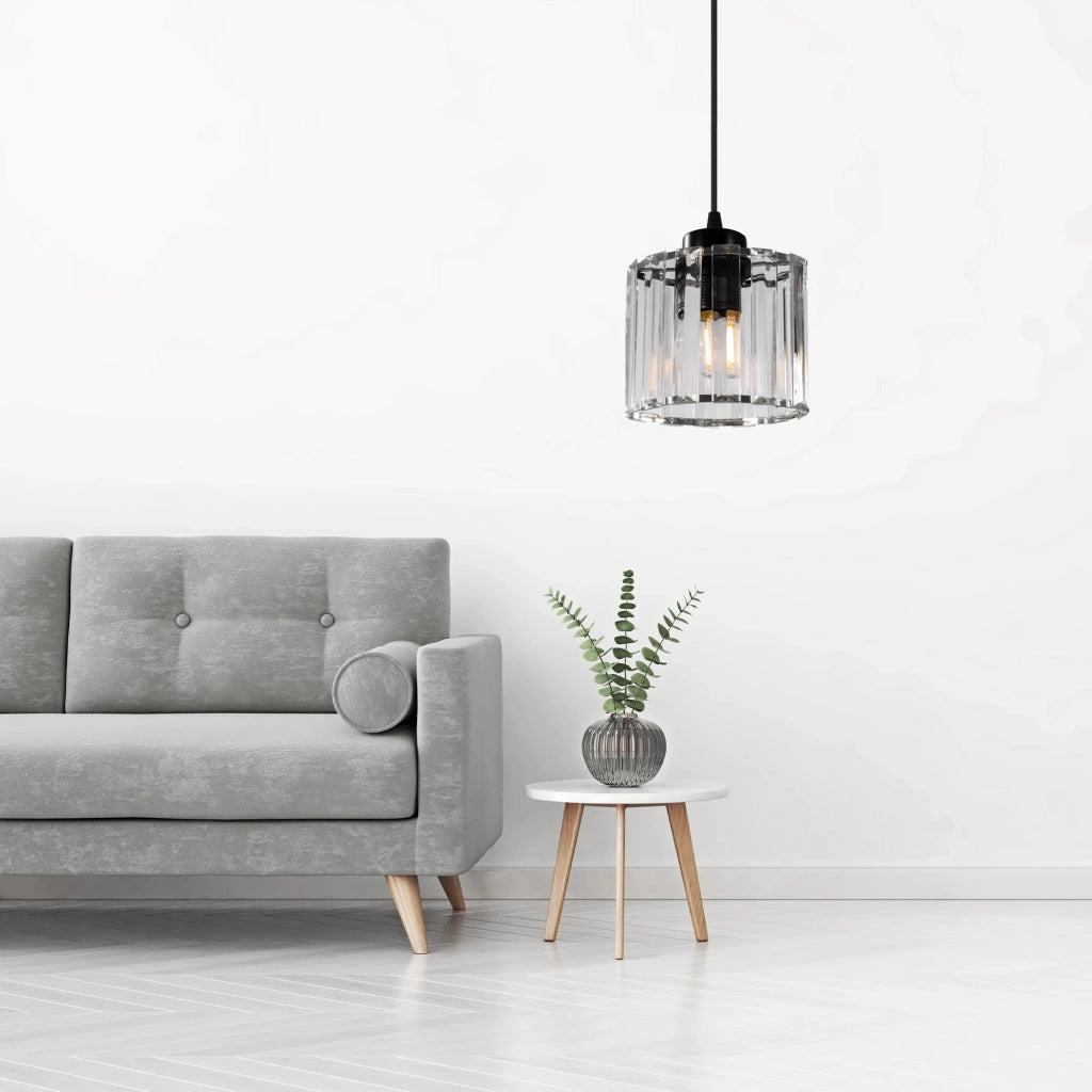 Lampada Da Soffitto Cristallo Black APP511-1CP