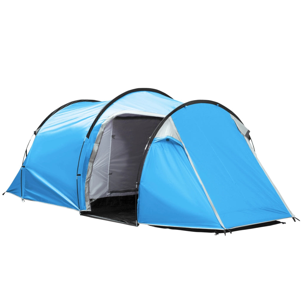 Tenda da campeggio tunnel per 2-3 persone con veranda; 426x206x154 cm; azzurro