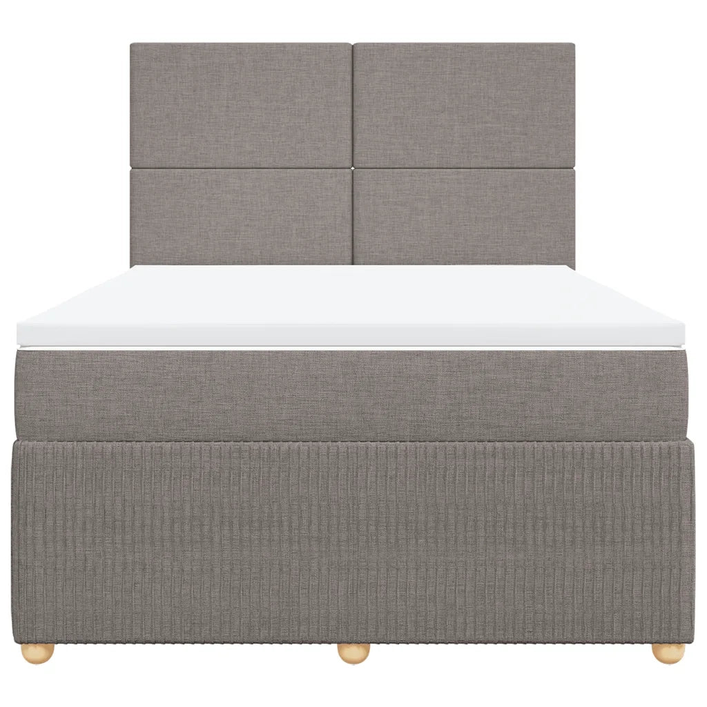 Giroletto a Molle con Materasso Tortora 140x190 cm in Tessuto 3294348