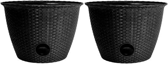 Piatto per serbatoio di irrigazione per giardino - disegno di tessuto a rete attraente - 1 pezzo - plastico - 44,5 cm x 45,3 cm x 76 cm H