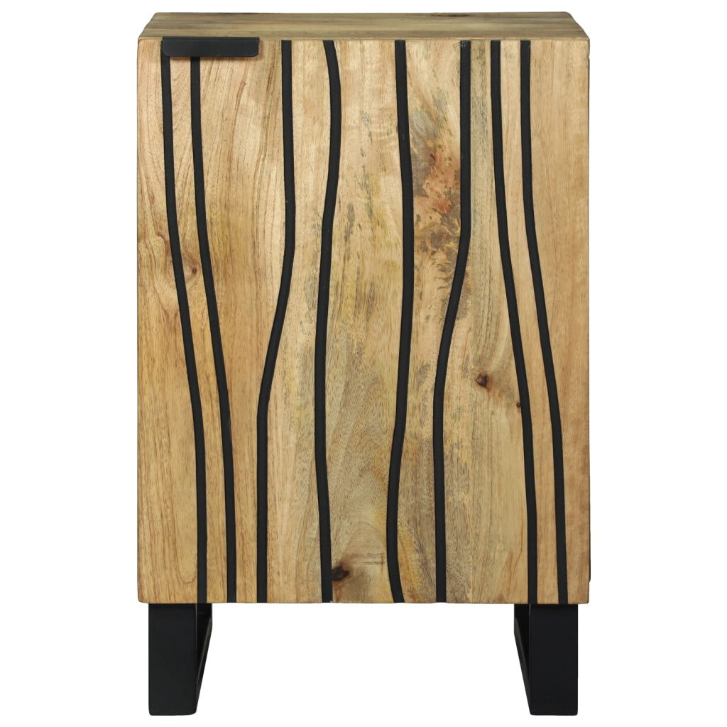 Mobile da Bagno 38x33.5x58 cm Legno Massello Mango e Legno Ingegnerizzato