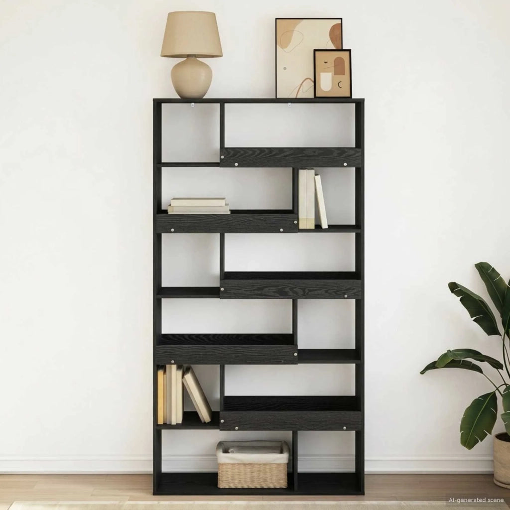 Scaffale per Libri Rovere nero 100 x 33 x 156,5 cm 3446641