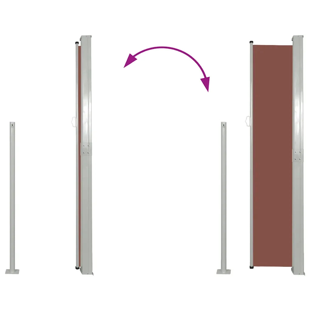Tenda da Sole | Tenda parasole Laterale Retrattile 140 x 300 cm Marrone
