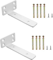 Set di 2 supporti per pannelli, rinforzi a L per pannelli, 15 cm, Carichi pesanti, Montaggio nascosto con viti a dado, Diametro 4 mm, Fino a 50 kg, Ideali per cucina e ufficio