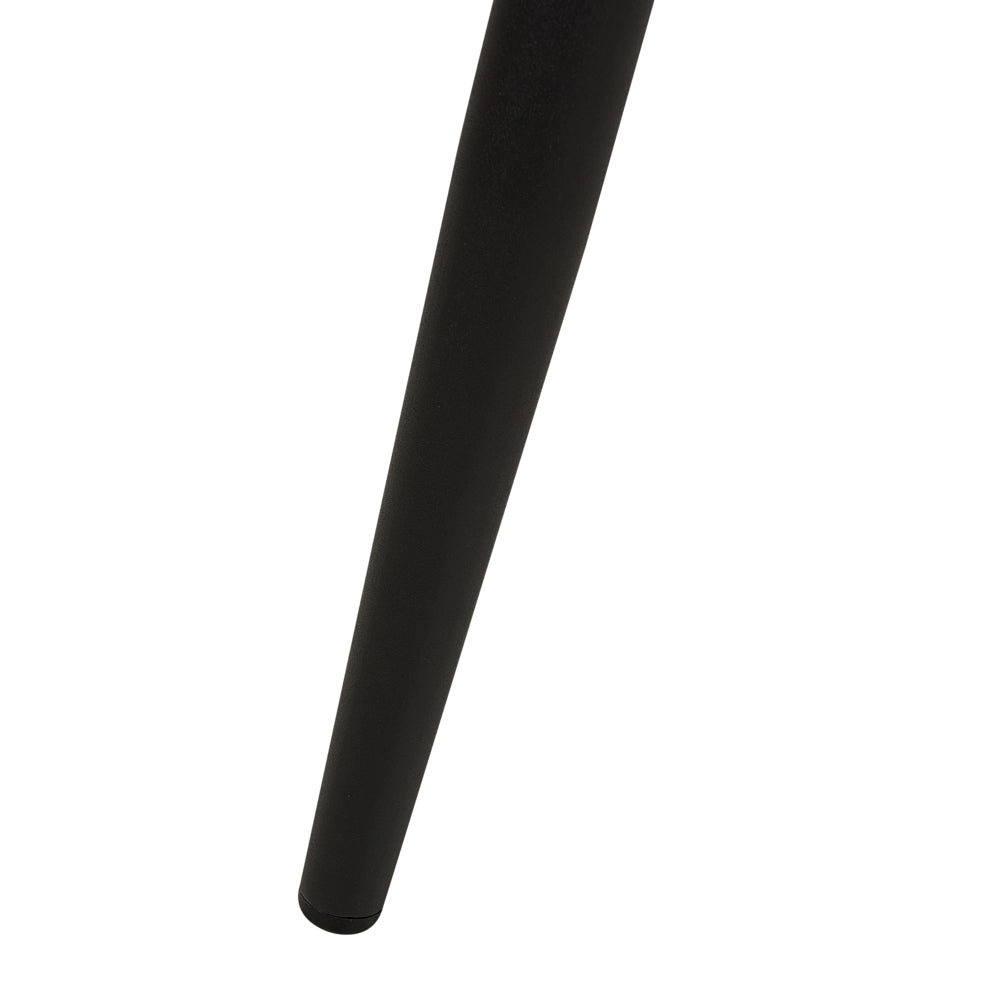 Set di 2 Sgabelli da Bar Rivestiti in Tessuto Beige con Braccioli Schienale Trapuntato Gambe in Metallo Nero