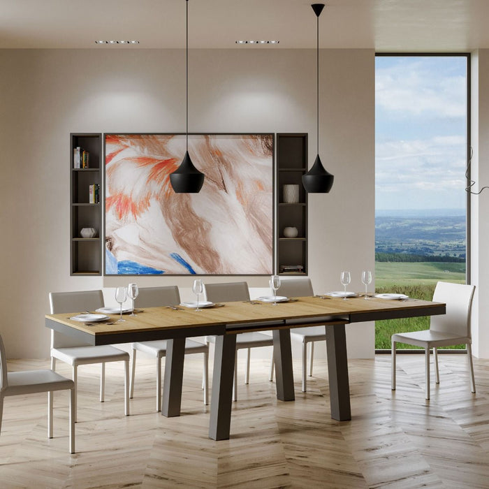 Tavolo Allungabile 160-264x90x80 cm Bridge Evolution Quercia Naturale