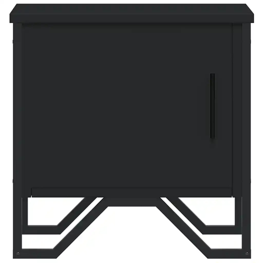 Comodino | Armadio da Notte | Mobiletto da notte Nero 40x30x40 cm in Legno Multistrato