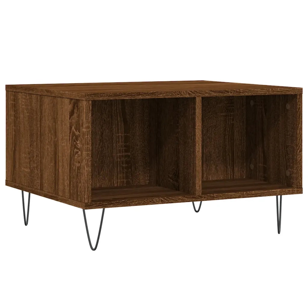Tavolino da Salotto-Tavolino da soggiorno-Tavolo Rovere Marrone 60x50x36,5 cm in Multistrato 315658