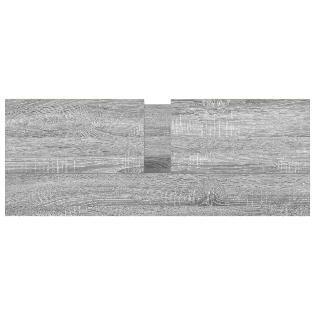 vidaXL Mobile Lavabo con Cassetti Grigio Sonoma 90x34,5x60 cm