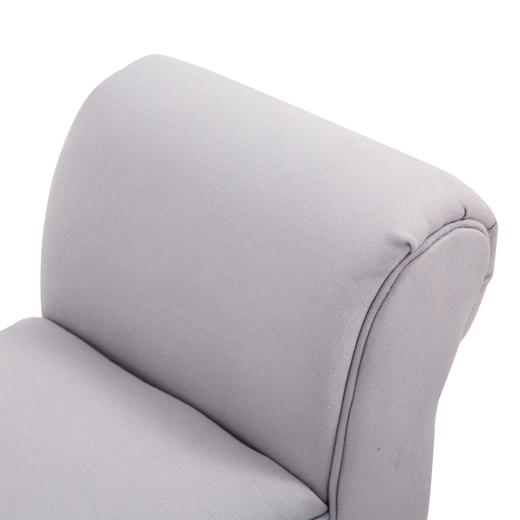Divano imbottito 2 posti con braccioli e struttura in legno ¨C Minimal ¨C 102x36x51 cm Grigio Bianco