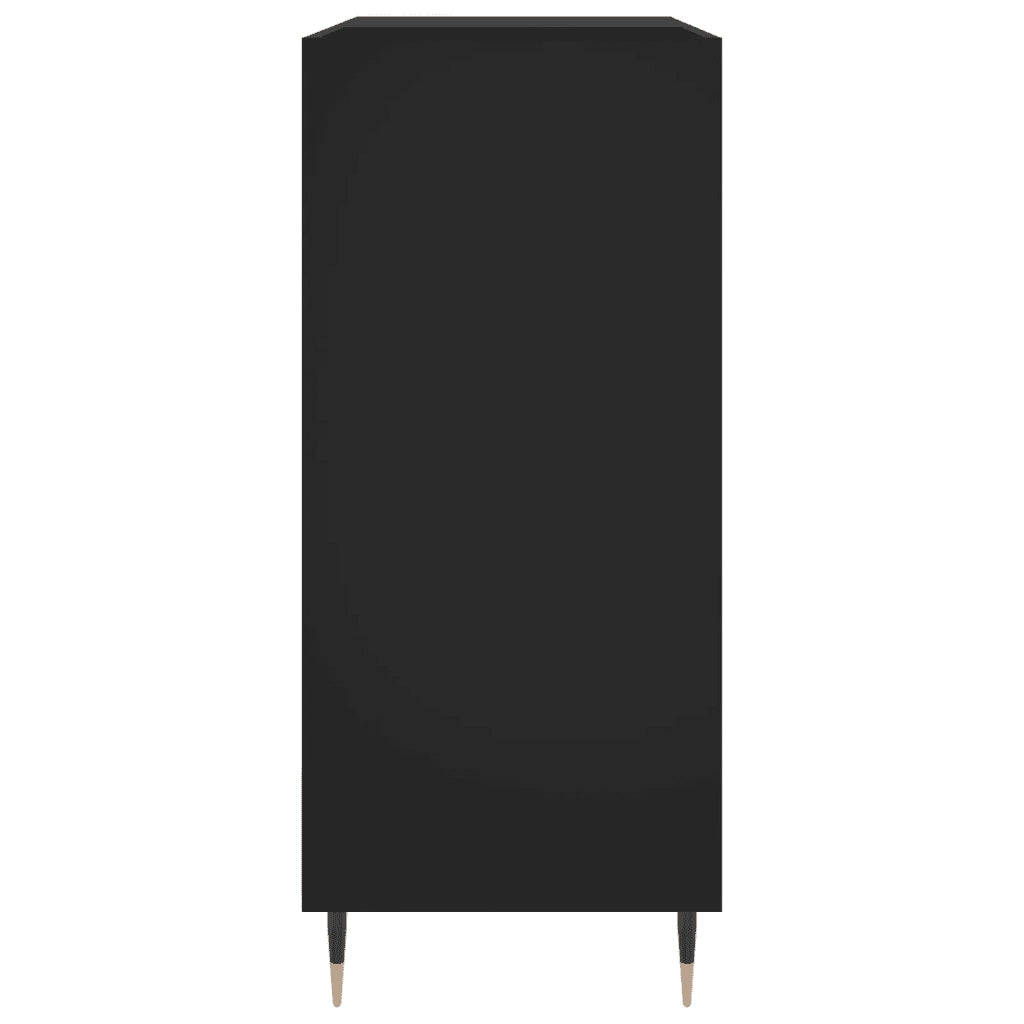 Mobile Porta Dischi Nero 84,5x38x89 cm in Legno Multistrato 831765