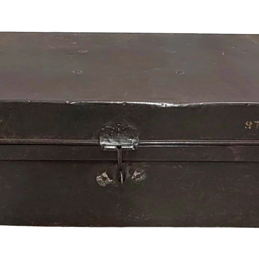 Valigia artigianale in metallo, 67x37x25h cm