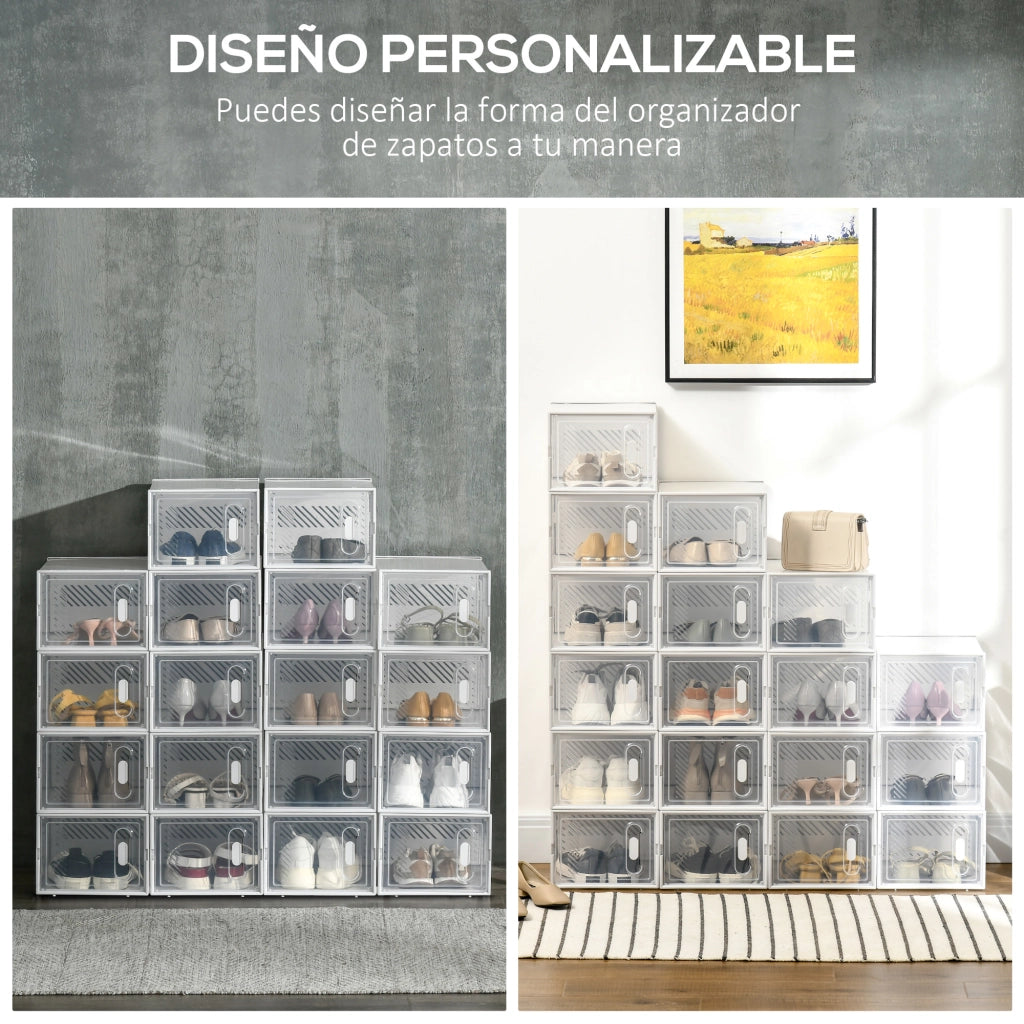Armadio Scarpe Modulare ¨C zephmum ¨C Trasparente 25x35x19 cm
