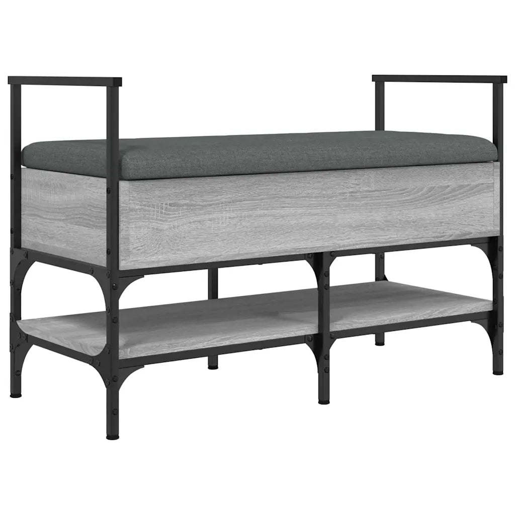Panca Porta Scarpe-Sgabello-Panca Scarpiera Grigio Sonoma 85,5x42x57,5 cm