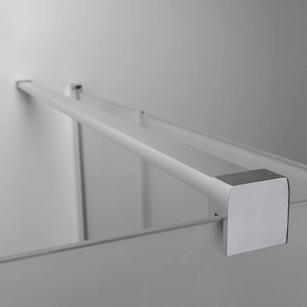 Box Doccia Angolare 80x80 Cm Apertura Saloon con Lato Fisso Opaco