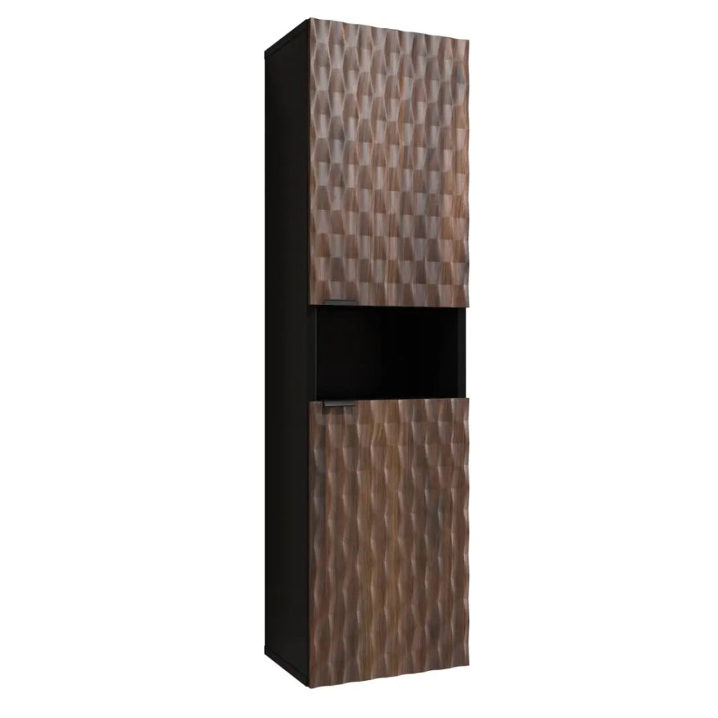 Colonna per il bagno collezione KING - Rovere scuro e nero