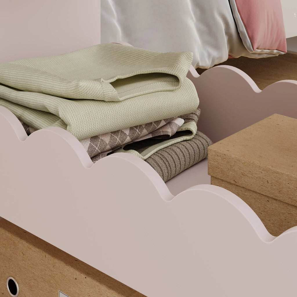 Guardaroba Vestnes per Cameretta con Specchio 120 x 63 x 38 cm - Rosa [en.casa]