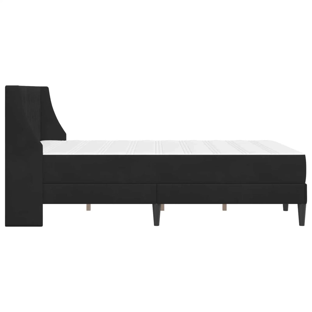 Struttura letto con materasso Nero 120 x 200 cm Velluto