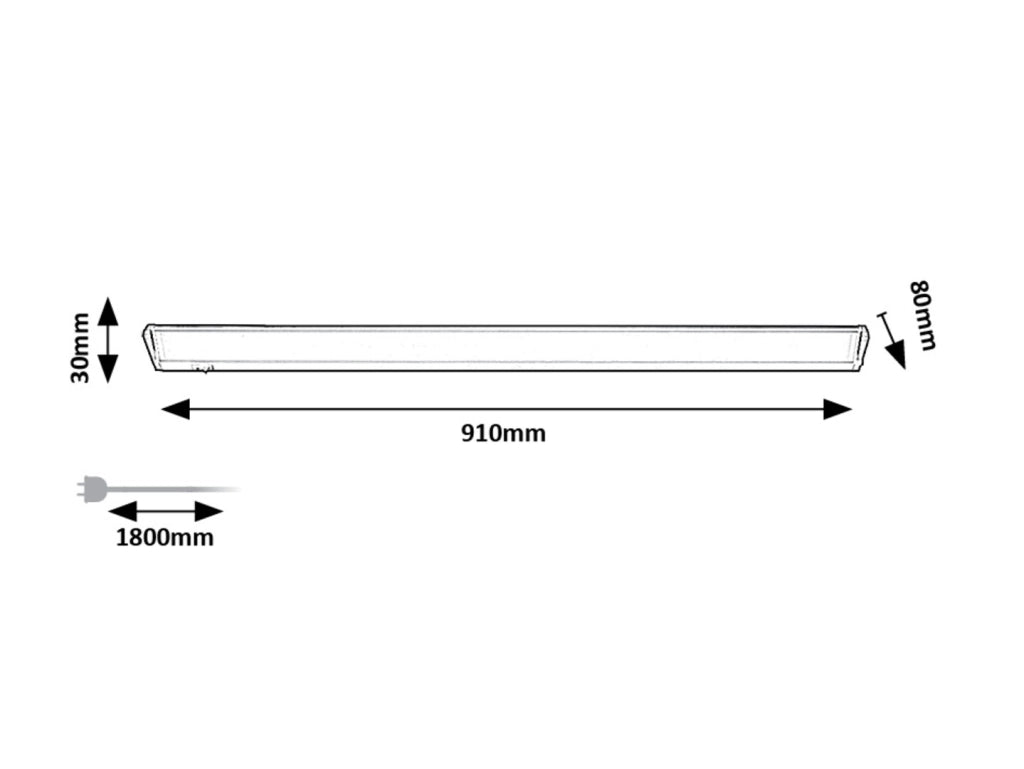 Lampada sottopensile 91cm 15W 4000K argento Easylight2 Rabalux