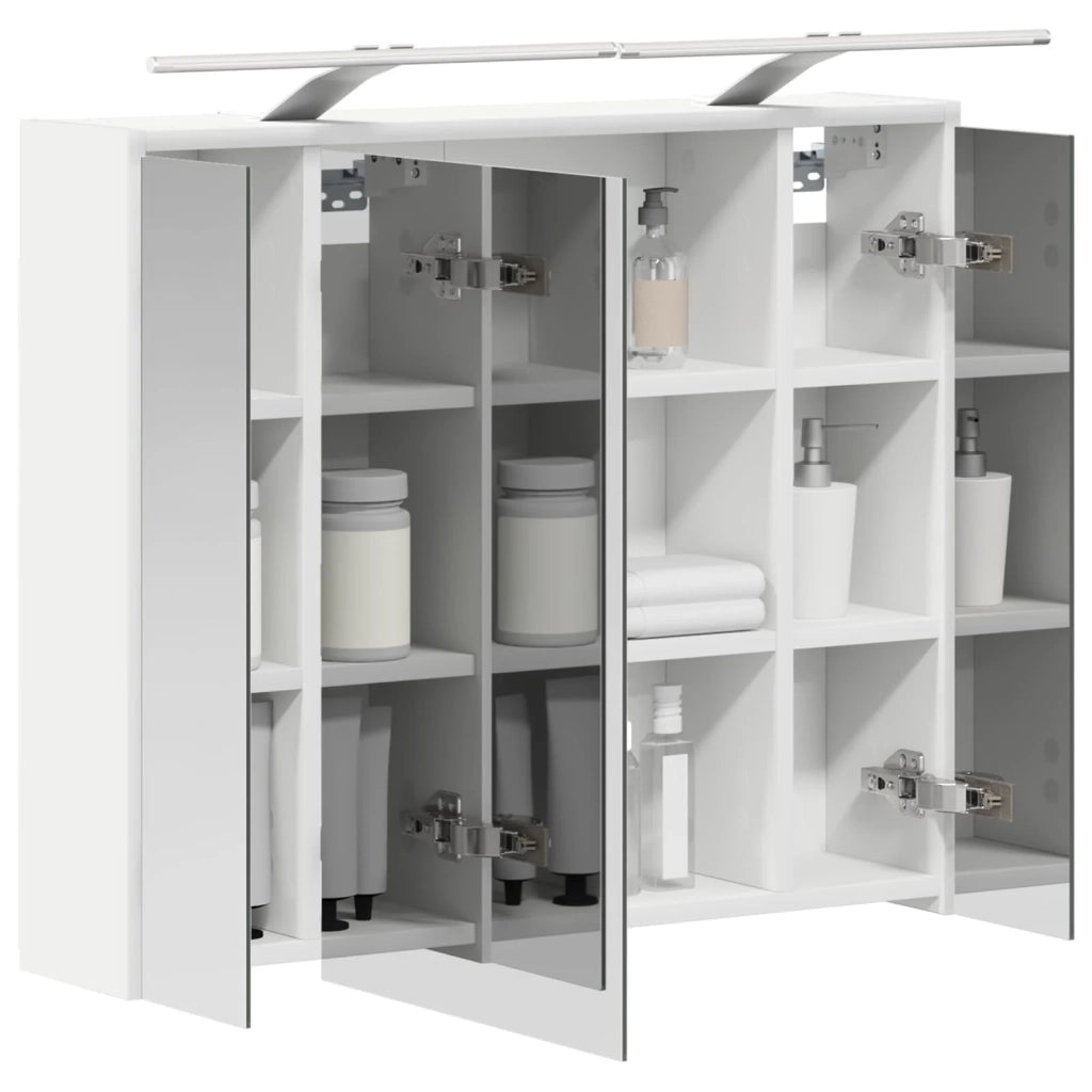 Mobiletto per specchio da bagno Bianco 73,5 x 16 x 62,5 cm