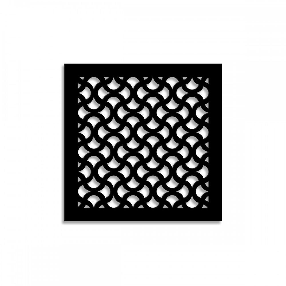 DROPS - Pannello in PVC traforato - Parasole Misura: 98x98 cm, Colore: nero