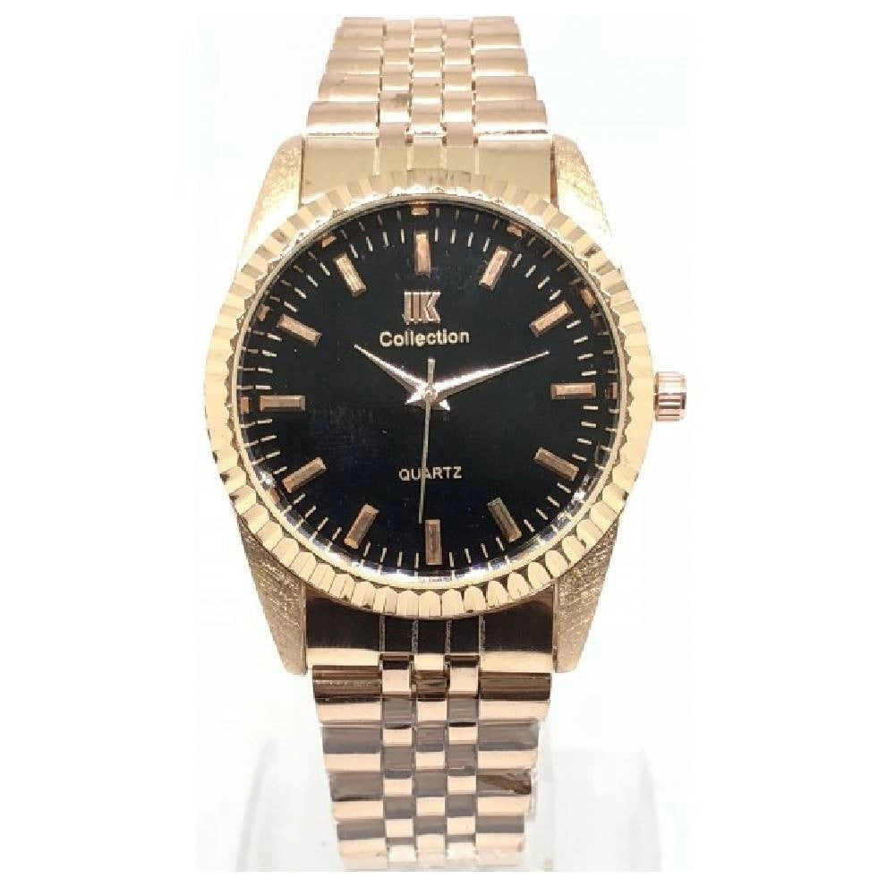 Trade Shop - Orologio Da Polso Ik Collection Uomo Donna Analogico Quarzo Rosa Quadrante Nero -