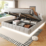 Letto-Xylo-180x200 cm-LED, idraulico, sospeso, beige