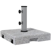 BASE PER OMBRELLONE DA 28KG IN GRANITO CON MANIGLIA ESTENSIBILE E ROTELLE, 41X41X37.5CM, GRIGIO