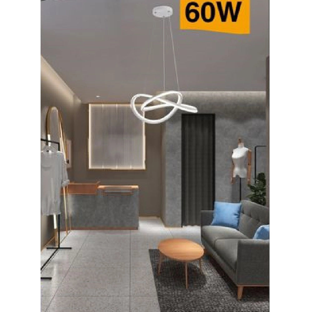 Trade Shop - Lampadario Led Moderno Intrecciato Lampada Soffitto 60w Luce 3000k 6500k 4000k A50b -