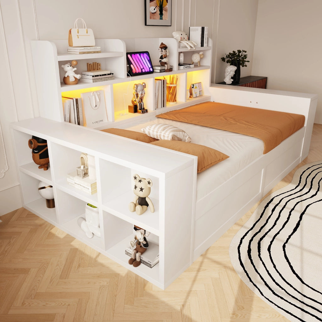 divano letto multifunzione mdf bianco 110 x 230 cm