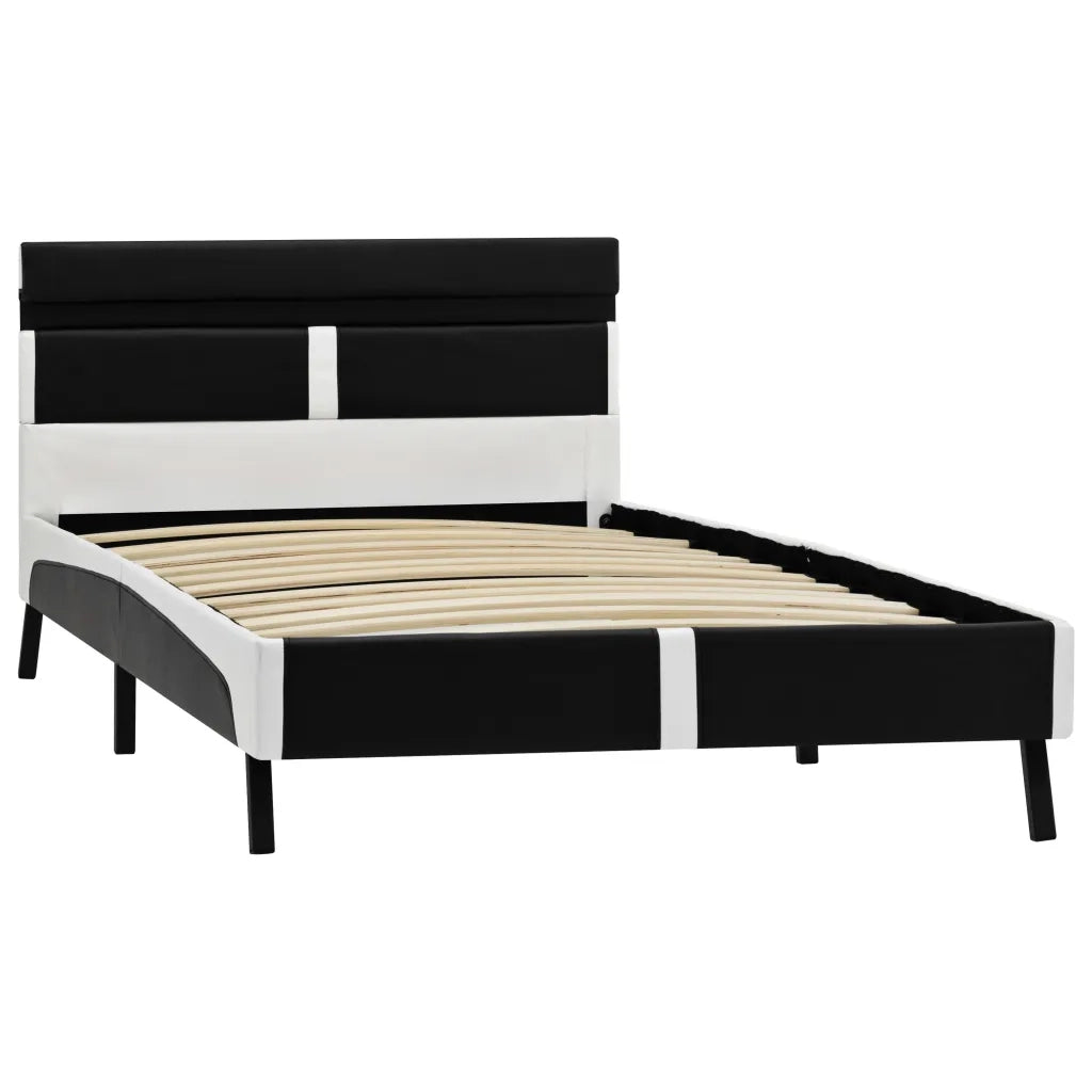 Giroletto con LED senza Materasso Nero in Similpelle 90x200 cm 280302