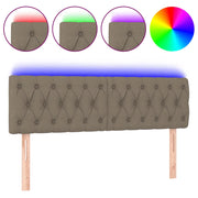 Testiera | Testata a LED Tortora 160x7x78/88 cm in Tessuto