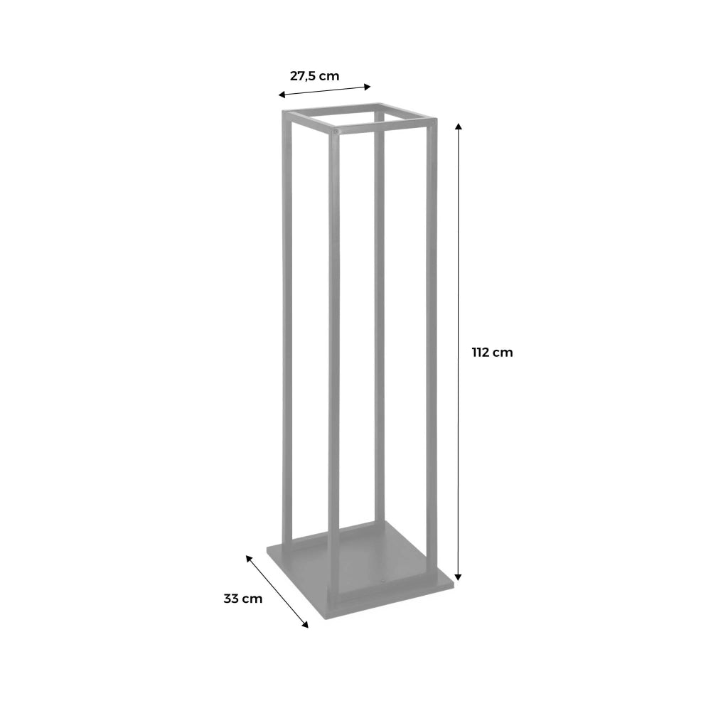 Portalegna verticale da interno, 112cm, nero