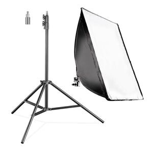 Set Softbox rettangolare 40 x 60 cm con LED 35 W Treppiede per luci FT-8051 fino a 260 cm, luce diurna 5000 K per studio foto set fotografico