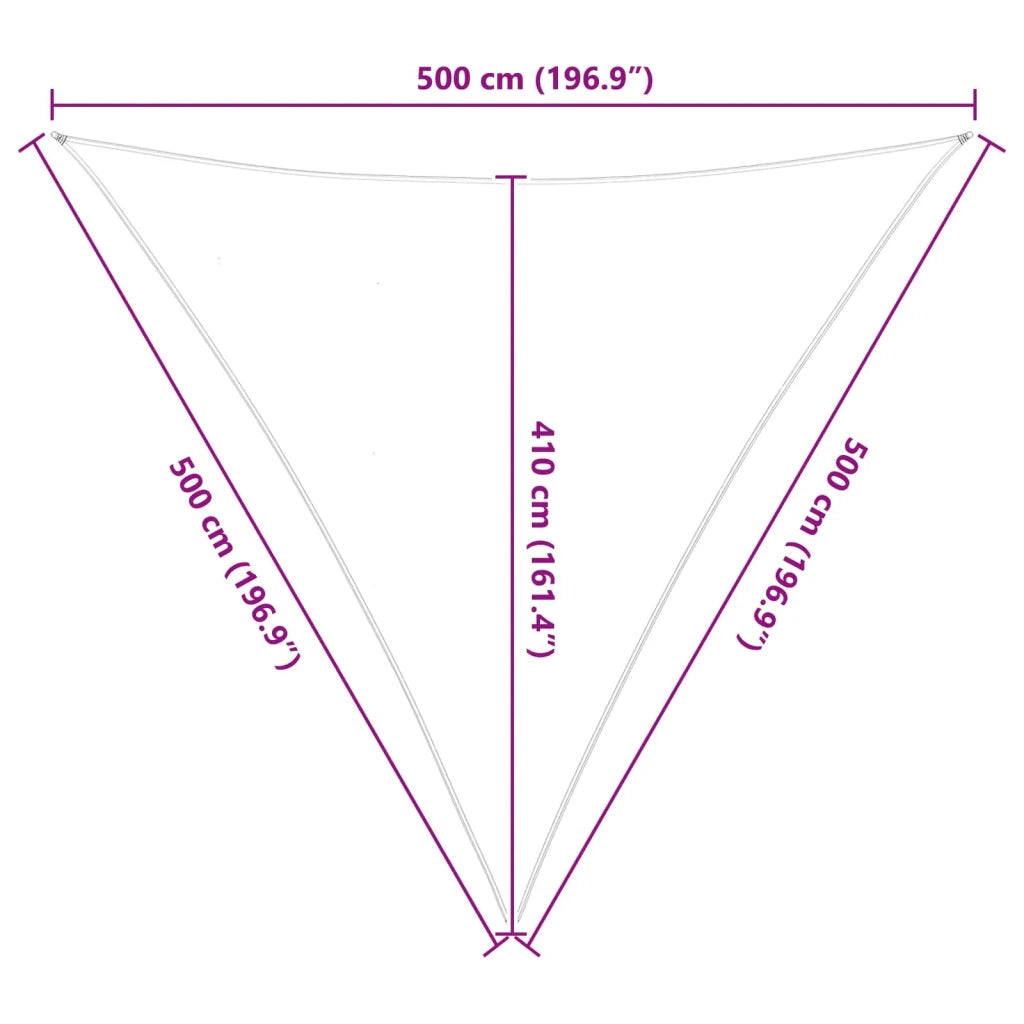 Vela da ombra solare Grigio chiaro e bianco 5 x 5 x 5 m