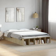 Giroletto-Struttura Letto Rovere Sonoma 120x190 cm in Legno Multistrato 614554