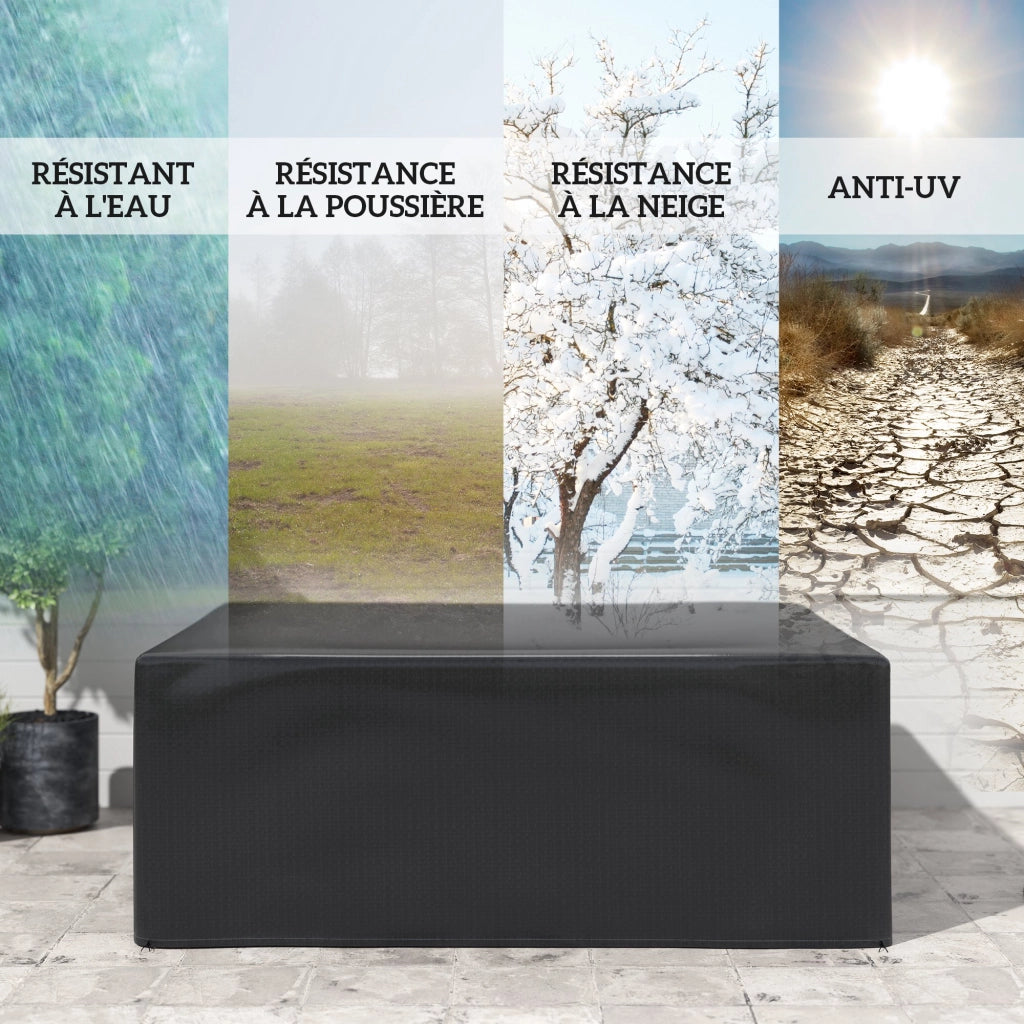 Copertura protettiva per set giardino ¨C Xylo ¨C Polietilene anti-UV 235x190x90cm nero