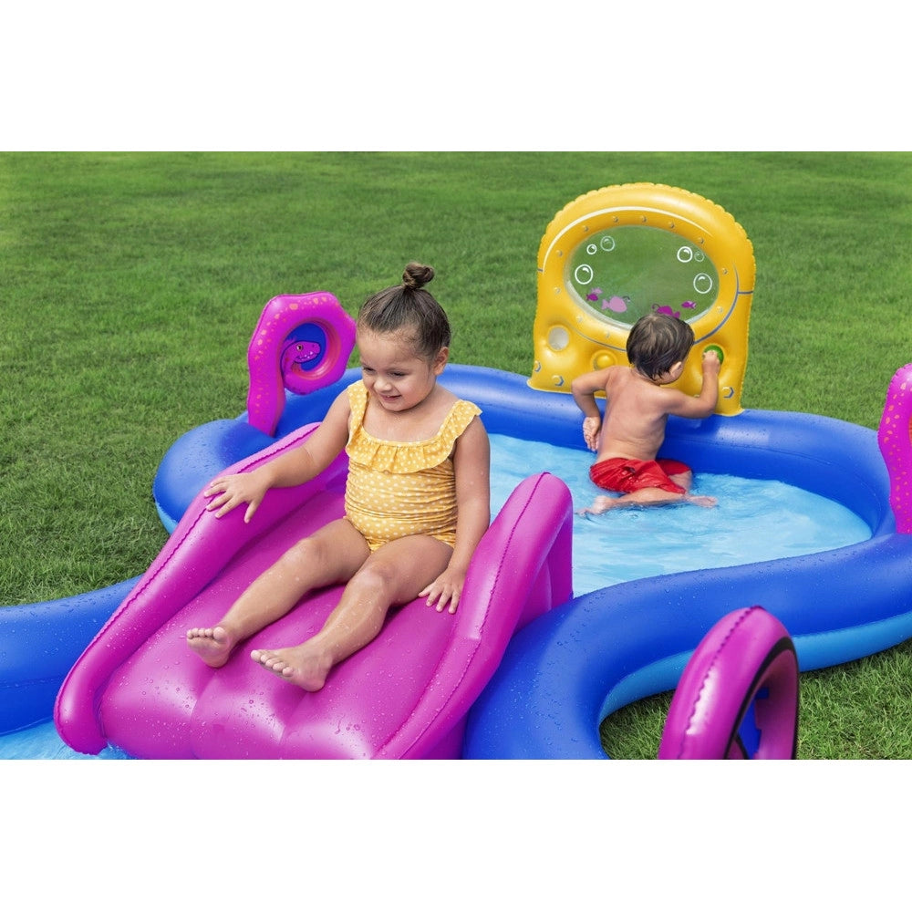 Trade Shop - Play Center Gonfiabile Sea Odyssey Piscina Scivolo Per Bambini 330x188x117cm 53167 -