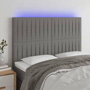 Testiera a LED-Testata con LED GrigioScuro 144x5x118/128cm inTessuto 120131