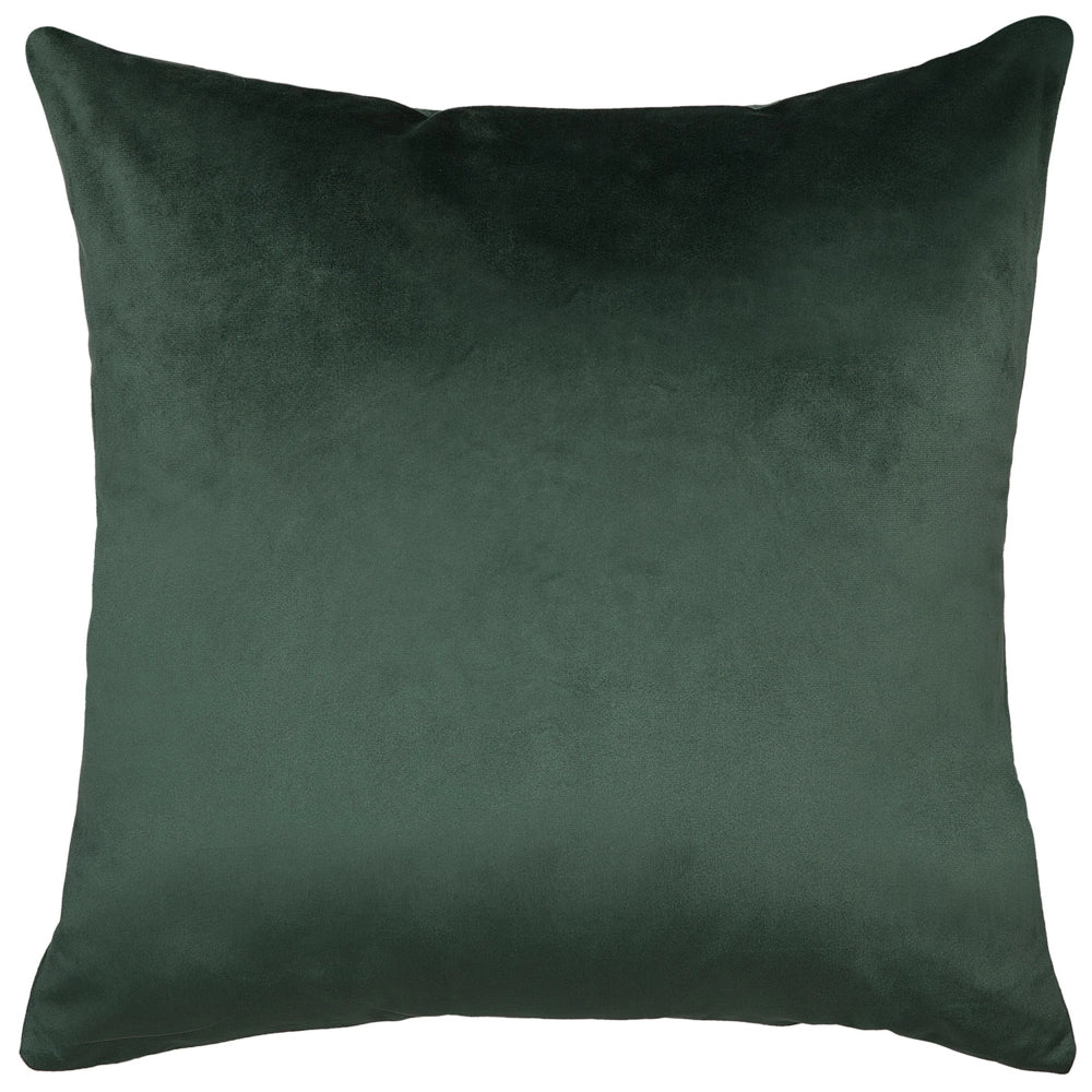 Set di 2 Cuscini Decorativi Velluto Verde Ricamato Motivo Foglia 45 x 45 cm Motivo Floreale Glamour Arredamento Retrò Accessori
