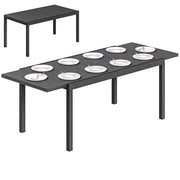 Tavolo da Giardino Allungabile ¨C Minimal ¨C Grigio Antracite 214x85x75 cm